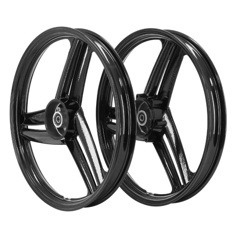 17" CYCLO WHEEL RIM GRIMECA TYPE FOR PEUGEOT 103 SP, MVL BLACK (SOLD IN PAIR) -P2R SELECTION-