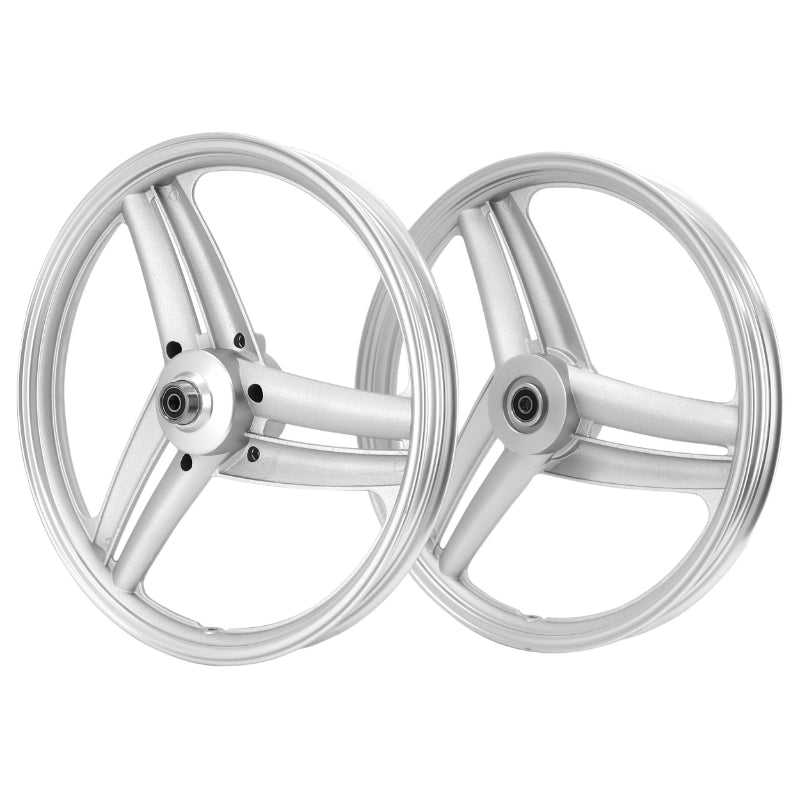 17" CYCLO WHEEL RIM GRIMECA TYPE FOR PEUGEOT 103 SP, MVL SILVER (SOLD IN PAIR) -P2R SELECTION-