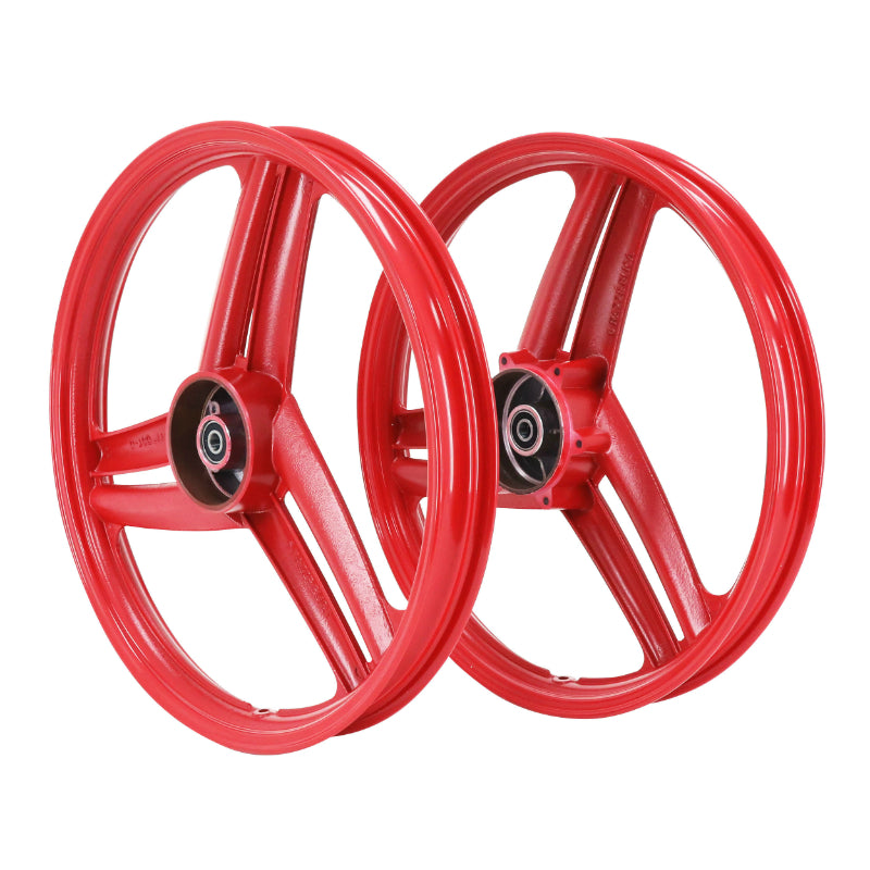 JANTE-ROUE CYCLO 17" TYPE GRIMECA POUR PEUGEOT 103 SP, MVL ROUGE (VENDU PAR PAIRE)  -SELECTION P2R-