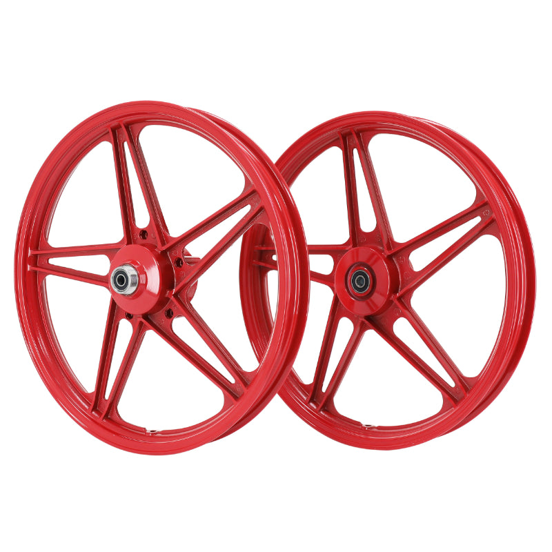 17" BERNARDI TYPE CYCLO WHEEL RIM FOR PEUGEOT 103 MVL, VOGUE RED (SOLD IN PAIR) -P2R SELECTION-