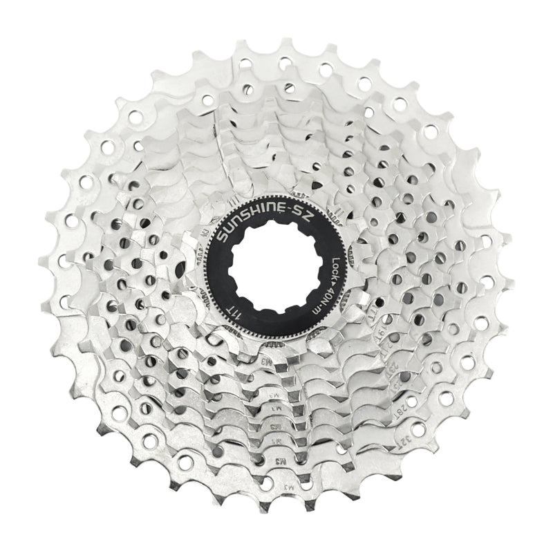 CASSETTE 11V. P2R 11-32 POUR SHIMANO-SRAM ROUTE ARGENT (VENDU EN BOITE)   (11-12-13-14-15-17-19-21-24-28-32)