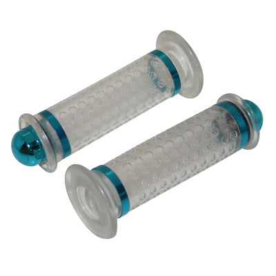 REPLAY SCOOTER-50 HANDLE COVERING WITH TRANSPARENT-BLUE DOME BOX - CLOSED END (PAIR)