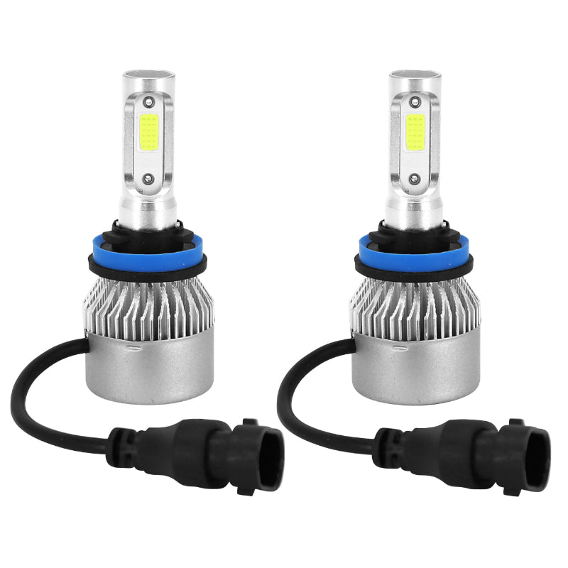 AMPOULE-LAMPE A LED H8-H11 12V CULOT PGJ19-1 8000 LUMENS 6500K AVEC VENTILATEUR DE REFOIDISSEMENT ALU (CODE-PHARE) (VENDU PAR 2 )  -SELECTION P2R-