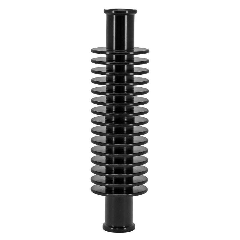 RADIATEUR-REFROIDISSEUR DE DURITE D'EAU ALU CNC NOIR FORME ROND (133 x 35 mm, FIXATION DURITE 17 mm)  -REPLAY-