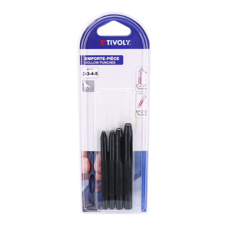 OUTIL A MAIN TIVOLY EMPORTE-PIECES DIAM 2, 3, 4, 5 mm (BLISTER) (VENDU A L'UNITE)