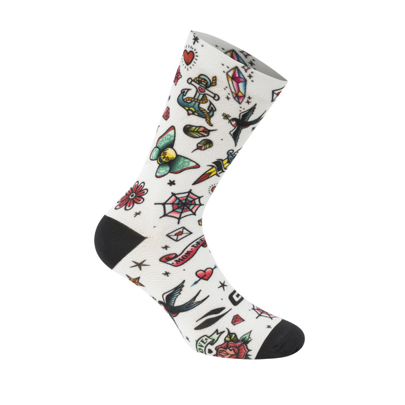 SUMMER SOCKS-ANKLE SOCKS GIST TATOO WHITE 43-47 ECOLOGICAL - HEIGHT 16CM (PAIR) -5863