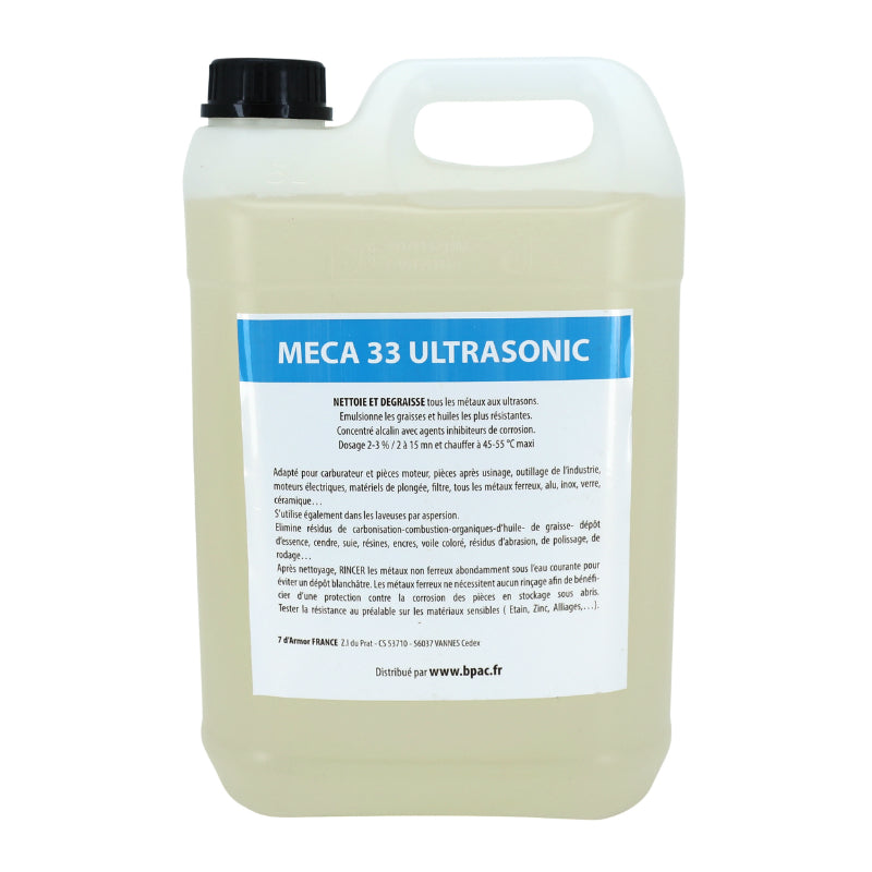 MECA33 PROFESSIONAL ULTRASONIC TANK CLEANER DETERGENT 5L (MOTORCYCLE PARTS AND BICYCLE PARTS) (2% DILUTION)