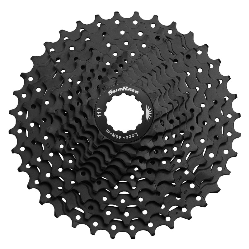 10V-CASSETTE. SUNRACE MS1 11-36 MTB VOOR SHIMANO ZWART (BOEK IN DOOS) (11-13-15-17-19-21-24-28-32-36)