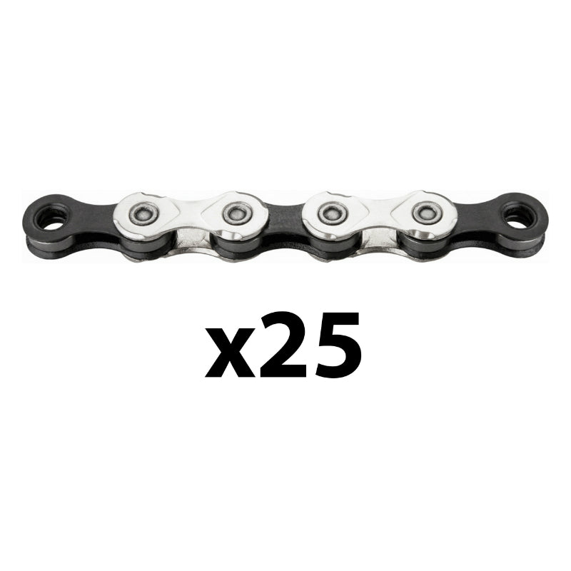 11 SPEED BICYCLE CHAIN. ROAD-MTB KMC GREY-BLACK 114 LINKS SHIMANO-SRAM COMPATIBLE (SOLD IN BOXES OF 25 FOR WORKSHOP)