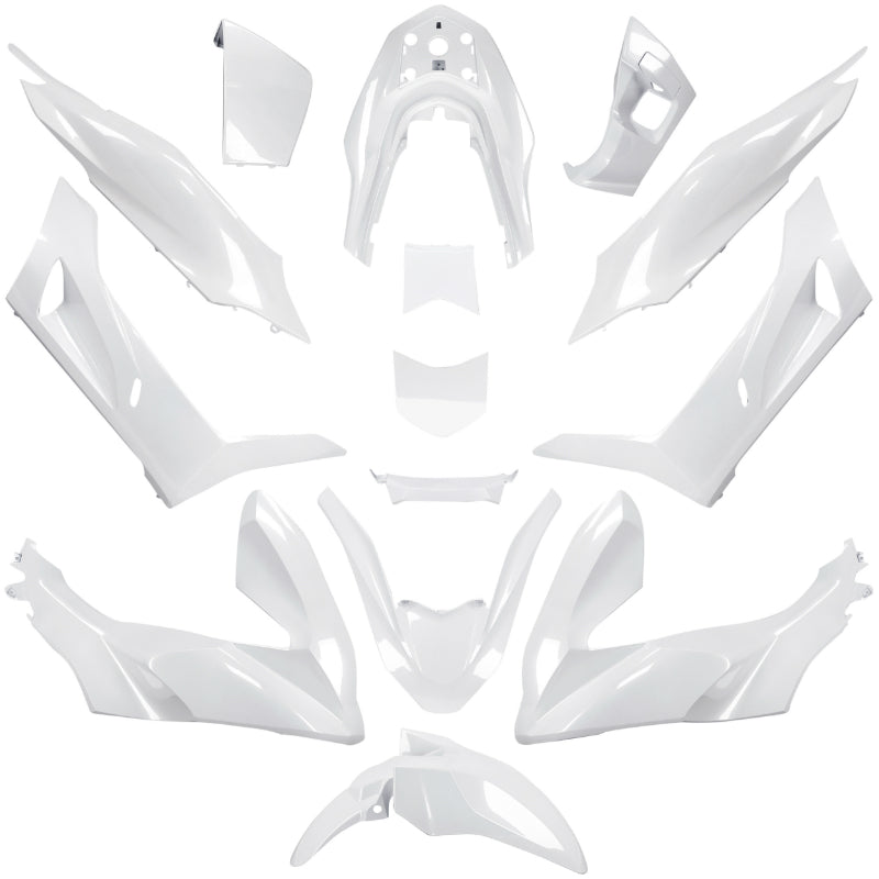 CARROSSERIE-CARENAGE MAXISCOOTER ADAPTABLE HONDA 125 PCX 2021+ BLANC PERLE (KIT 14 PIECES)  -P2R-