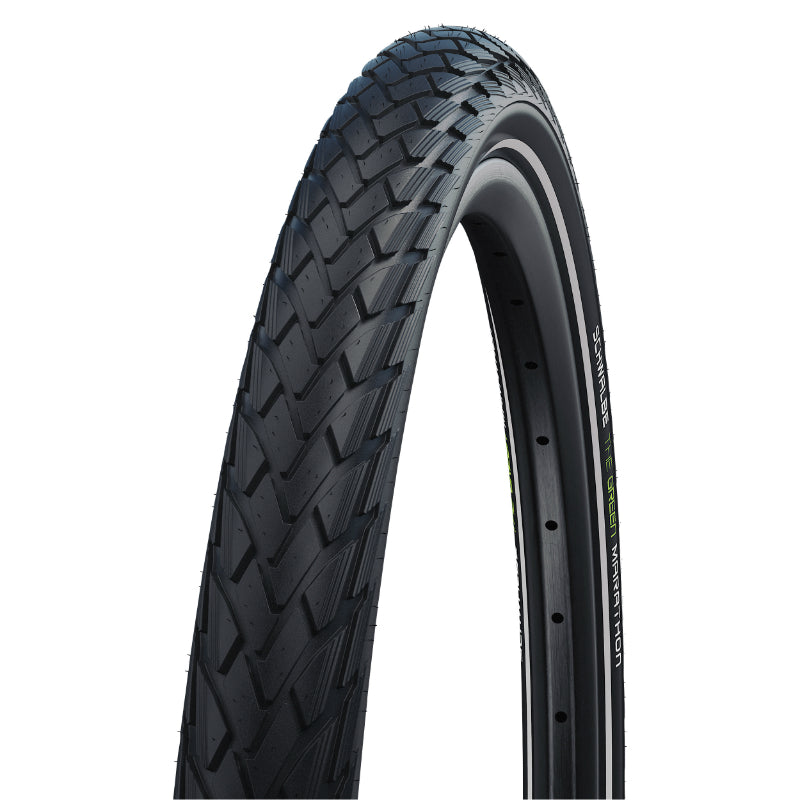 PNEU VTT URBAIN 26 X 2.00 SCHWALBE MARATHON GREEN NOIR TR (50-559) RENFORT GREENGUARD FLANC REFLEX COMPATIBLE VAE