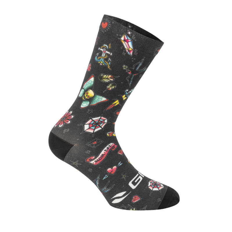 SUMMER SOCKS-ANKLE SOCKS GIST TATOO BLACK 43-47 ECOLOGICAL - HEIGHT 16CM (PAIR) -5863