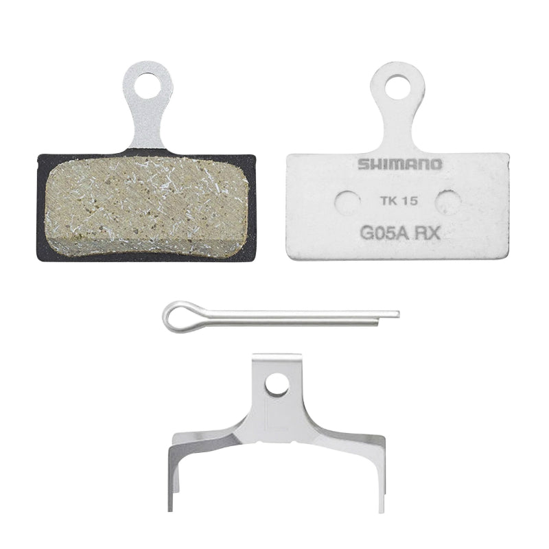 SHIMANO XT M8000-M785 - XTR M9000-M9020-M985 SLX M7000-M666-M675 MTB BRAKE PADS (SHIMANO GENUINE RESIN) - G05A (PAIR ON CARD) (SEE ARGUMENT LIST)