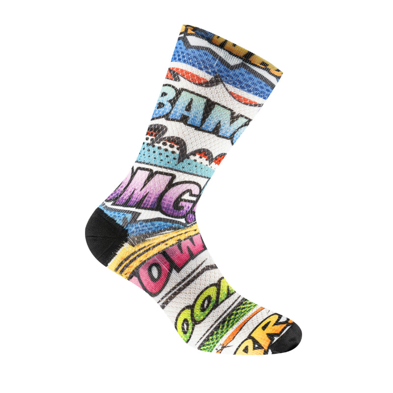 SUMMER SOCKS-ANKLE BOOTS GIST COMICS BANG MULTICOLOR 38-42 ECOLOGICAL - HEIGHT 16CM (PAIR) -5863