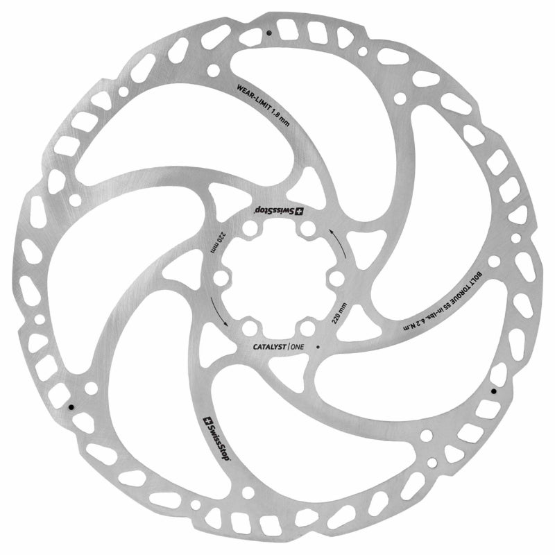 DISQUE DE FREIN VTT 6 TROUS SWISSSTOP CATALYST ONE 220mm  (NIVEAU SLX-XT)