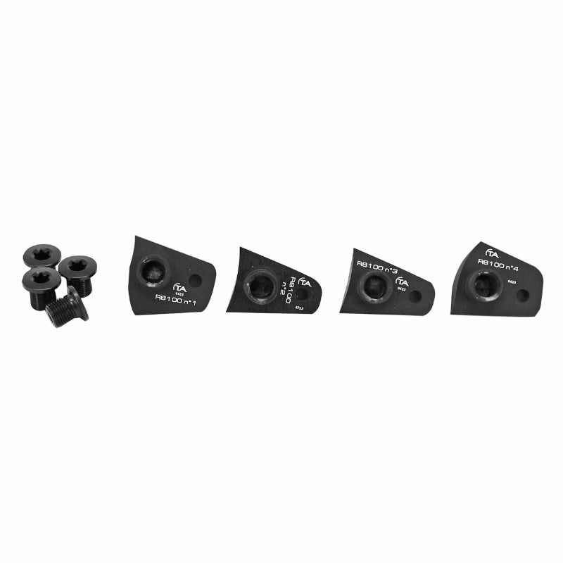 INTRAVIS PEDALIER TA COMPATIBLE ULTEGRA R8100-8170 12V. BLACK FOR X110 CHAINRING (SET OF 4) - SCREWS AND CHIMNEY