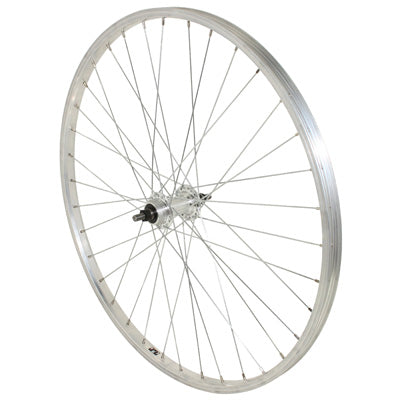 ROUE VTT PATIN 26" ALU ARRIERE MOYEU ALU AXE PLEIN ROUE LIBRE 1V (VENDU AVEC ECROU 10X100) JANTE 21C