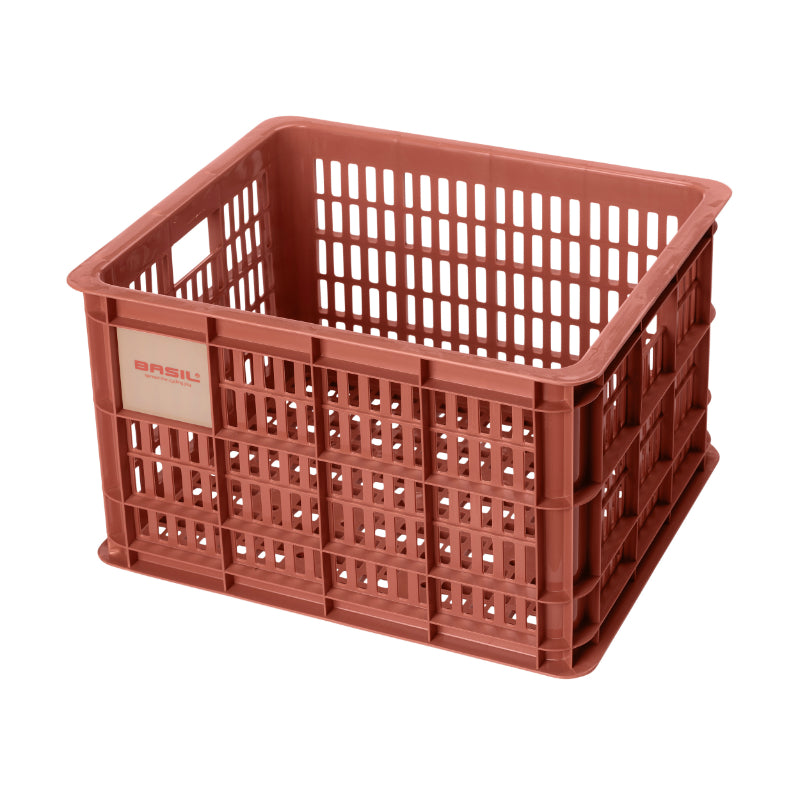 BASKET - RECYCLED PLASTIC BOX BASIL RED EARTH 29L FRONT-REAR