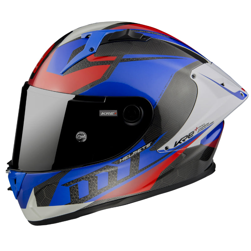 VOLLEDIGE HELM MT KRE+ FIM CARBON FIBER PROJECTIEL D7 BRILLIANT BLUE M (ECE 22.06)