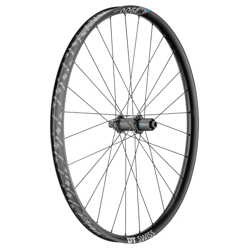 ROUE VTT DISQUE 29" DT SWISS H1900 BOOST TUBELESS READY VAE CENTERLOCK ARRIERE NOIR SHIMANO 10-11V AXE TRAVERSANT 12-148 - JANTE 30C - RESISTE POIDS 150Kgs - COMPATIBLE ENDURO