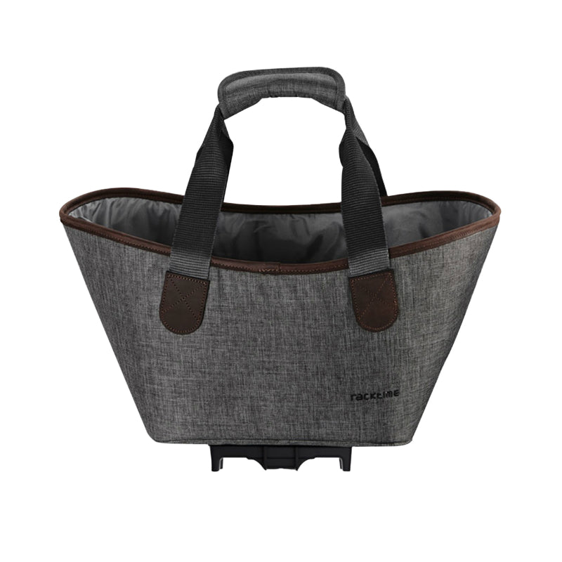 PANIER-SAC A MAIN VELO RACKTIME AGNETHA 2.0 GRIS FIXATION PORTE BAGAGE (L 34cm x L 26cm x h 37cm)  - COMPATIBLE SYSTEME RACKTIME SNAPIT 2.0 (NOUVELLE VERSION APRES 2021 MONTE CHEZ SCOTT)