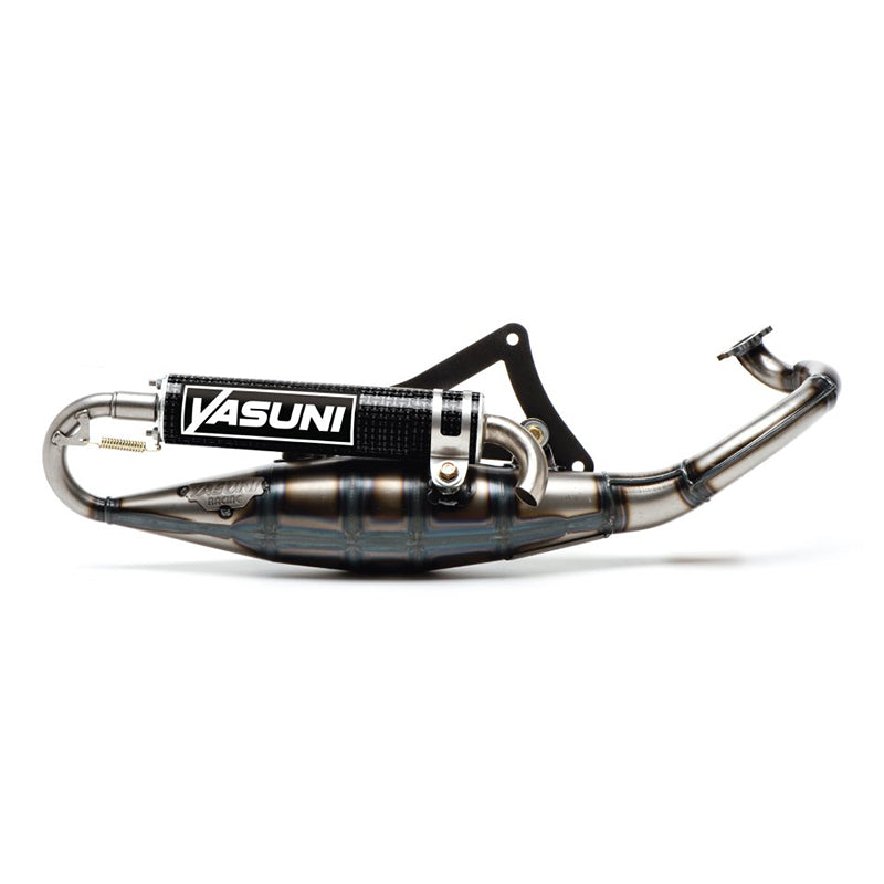 YASUNI R VARNISHED SCOOT EXHAUST FOR PEUGEOT 50 LUDIX H2O, VIVACITY 2008+, KISBEE 2T, SPEEDFIGHT 3 2T (CARBON SILENCER) -TUB225C-