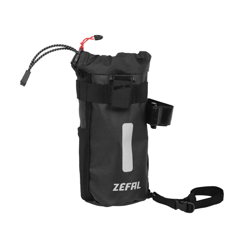 ZEFAL Z ADVENTURE POUCH BAG BLACK BICYCLE HANDLEBAR BAG VELCRO MOUNTING (Lg180mm x D90mm - 1.1 LITRE) - WITH REFLECTORS