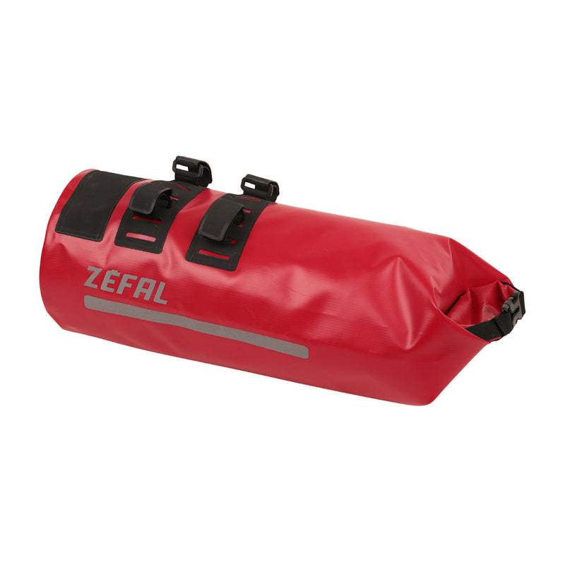 ZEFAL Z ADVENTURE F18 AERO RED BICYCLE HANDLEBAR BAG WITH VELCRO MOUNTING (Lg41cmxD16.5 - 8 LITERS)