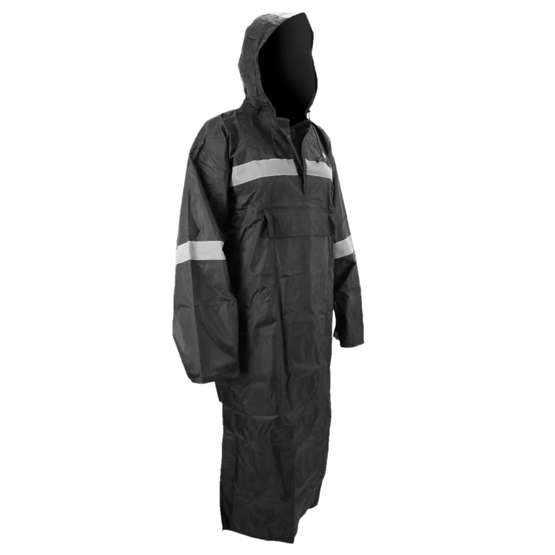 PONCHO ANTI PLUIE ADULTE P2R XL-XXL NOIR WATERPROOF AVEC CAPUCHE - TAILLE 1.78 à 1.88m