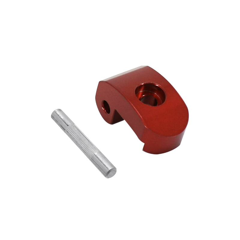 LOQUET-BLOCAGE CHARNIERE DE VERROUILLAGE RENFORCE POUR TROTTINETTE XIAOMI M365, 1S, ESSENTIAL, PRO, PRO 2 ACIER ROUGE (AVEC GOUPILLE) (VENDU A L'UNITE)  -SELECTION P2R-