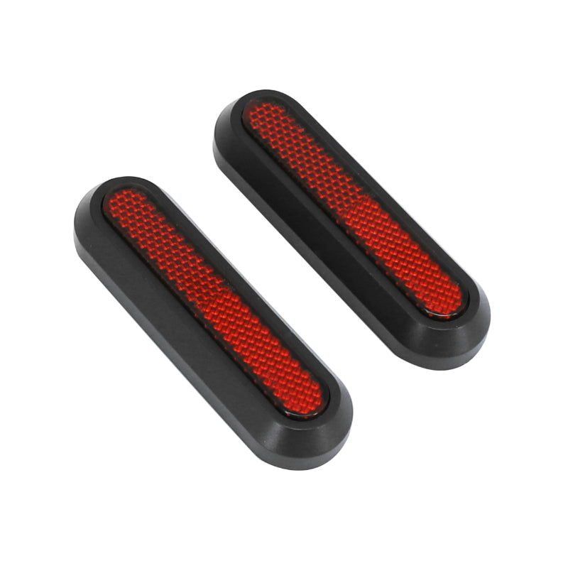 REAR WHEEL SCREW COVER FOR XIAOMI 1S, ESSENTIAL, PRO 2 BLACK SCOOTER (RED REFLECTOR) (SOLD IN SET OF 2) -P2R SELECTION-