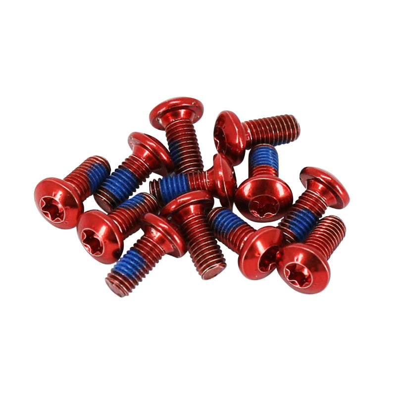 SCOOTER REMSCHIJF SCHROEF DIAM 4,6 mm ROOD (VERKOCHT PER 12) -P2R SELECTIE-