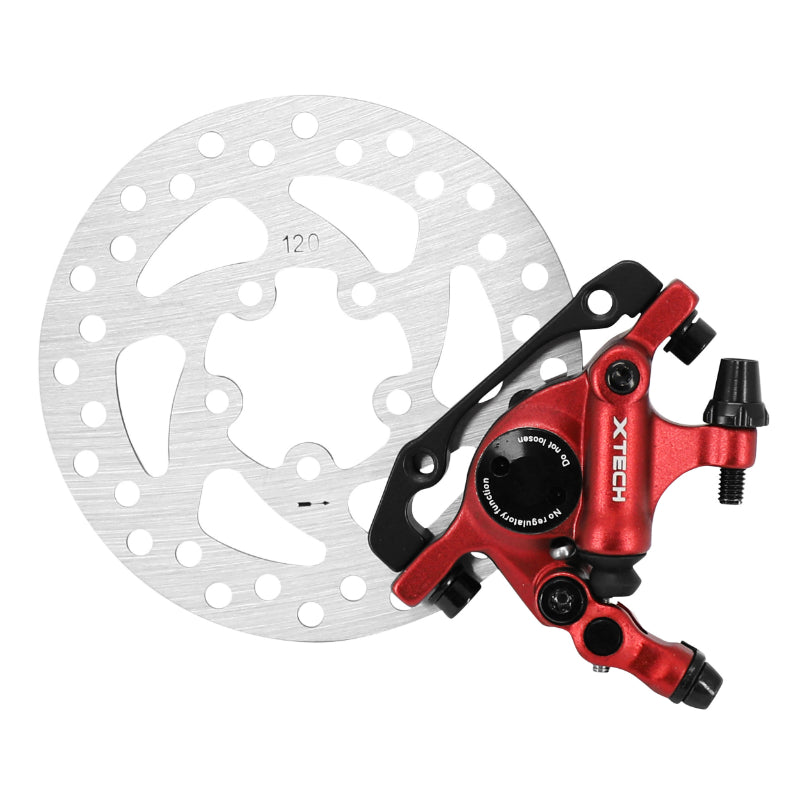 Xtech BRAKE FOR XIAOMI SCOOTER RED (CALIPER, DISC AND SUPPORT) (120 mm) -P2R SELECTION-