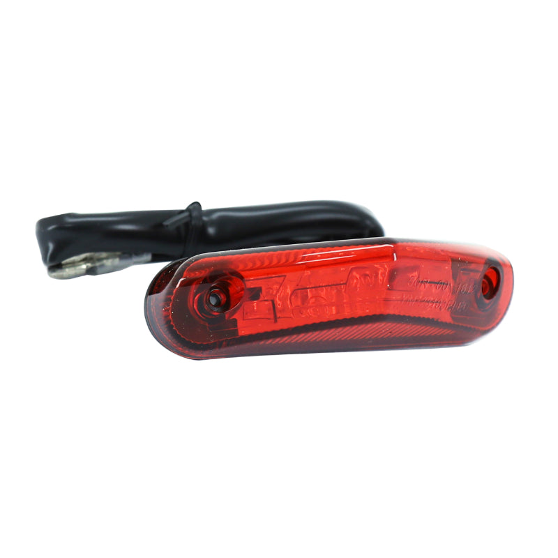 FEU ARRIERE 50 A BOITE-MOTO TRIANGLE ROUGE A LEDS (6 LEDS ROUGES) (HOMOLOGUE CE)  -REPLAY-