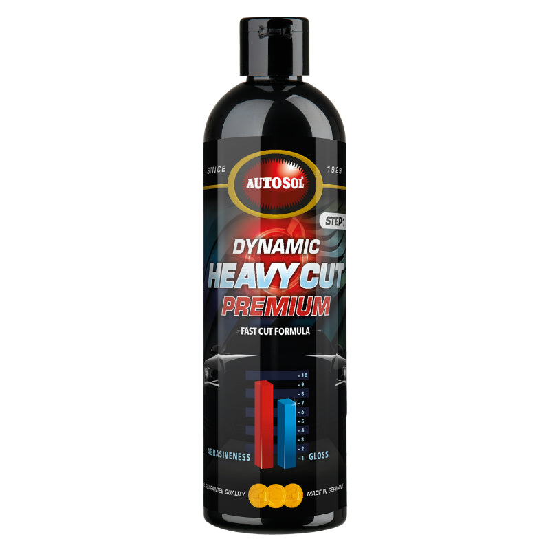 POLISH CARROSSERIE AUTOSOL DYNAMIC HEAVY CUT STEP 1 (FLACON 250 ml) (ELIMINE LES MARQUES DE PONCAGE, POLISSAGE CARROSSERIE) (MADE IN GERMANY - QUALITE PREMIUM)