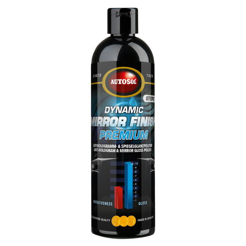 POLISH CARROSSERIE AUTOSOL DYNAMIC MIRROR FINISH STEP 2 (FLACON 250 ml) (ELIMINE LES MARQUES DE PONCAGE, POLISSAGE CARROSSERIE, BRILLANCE ELEVEE) (MADE IN GERMANY - QUALITE PREMIUM)