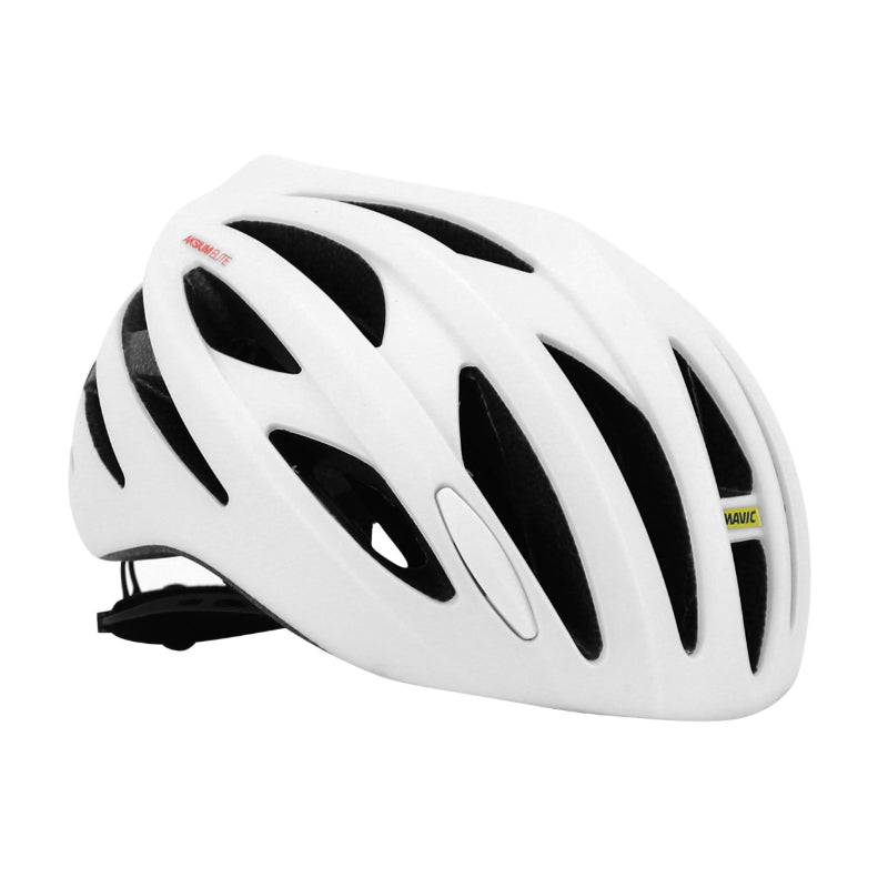 CASQUE VELO ADULTE MAVIC AKSIUM ELITE BLANC TAILLE 54-59 REGLAGE MOLETTE 245GRS - HOMOLOGUE -