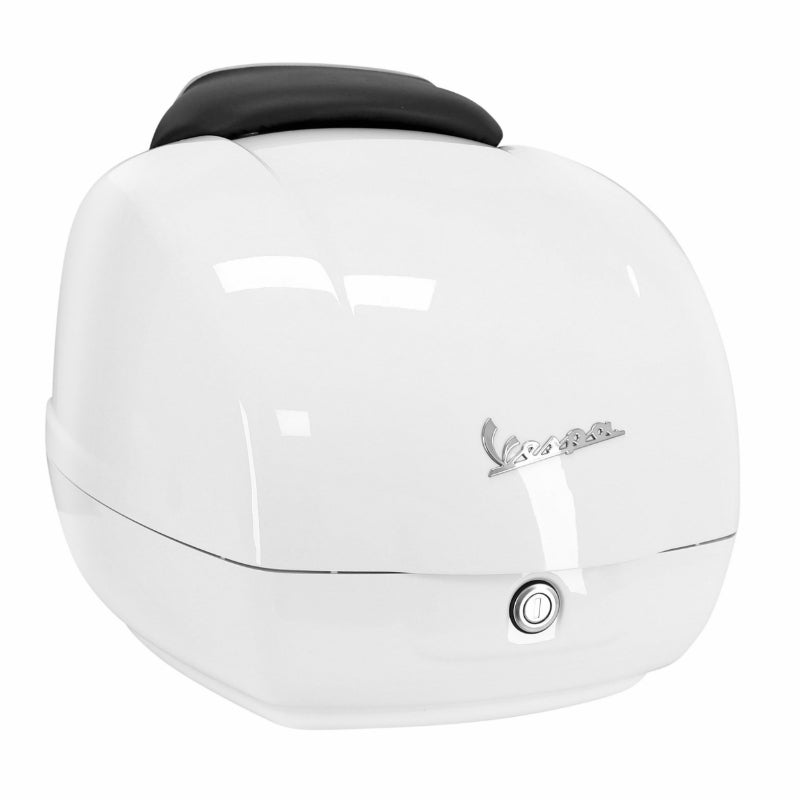 TOP CASE 36L AVEC DOSSERET ORIGINE PIAGGIO 125-300 VESPA GTS 2022+ BLANC INNOCENTE BR - CM273375-