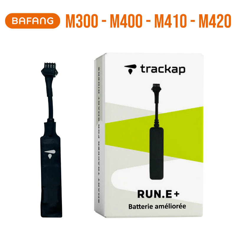 TRACKER - TRACEUR - DISPOSITIF DE SECURITE TRACKAP GPS RUN E+ 2023 COMPATIBLE BAFANG M300-400-410-420 avec 1 an abonnement base