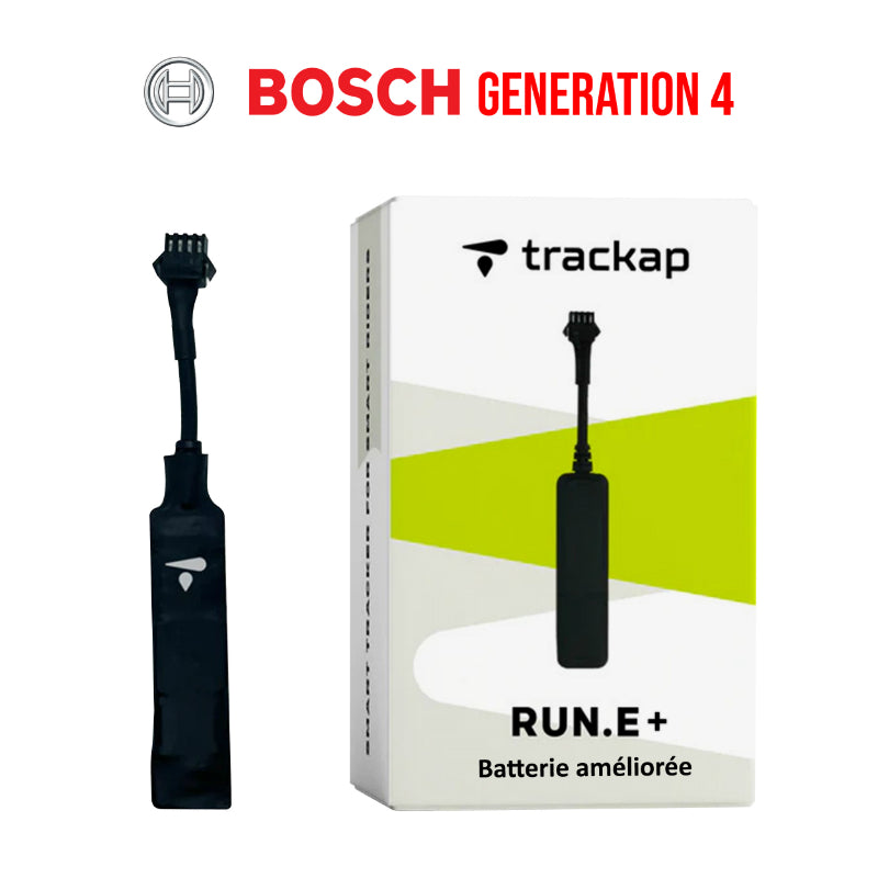 TRACKER - TRACEUR - DISPOSITIF DE SECURITE TRACKAP GPS RUN E+ 2023 COMPATIBLE BOSCH GENERATION 4 (SUR PRISE ACCESSOIRE) avec 1 an abonnement base