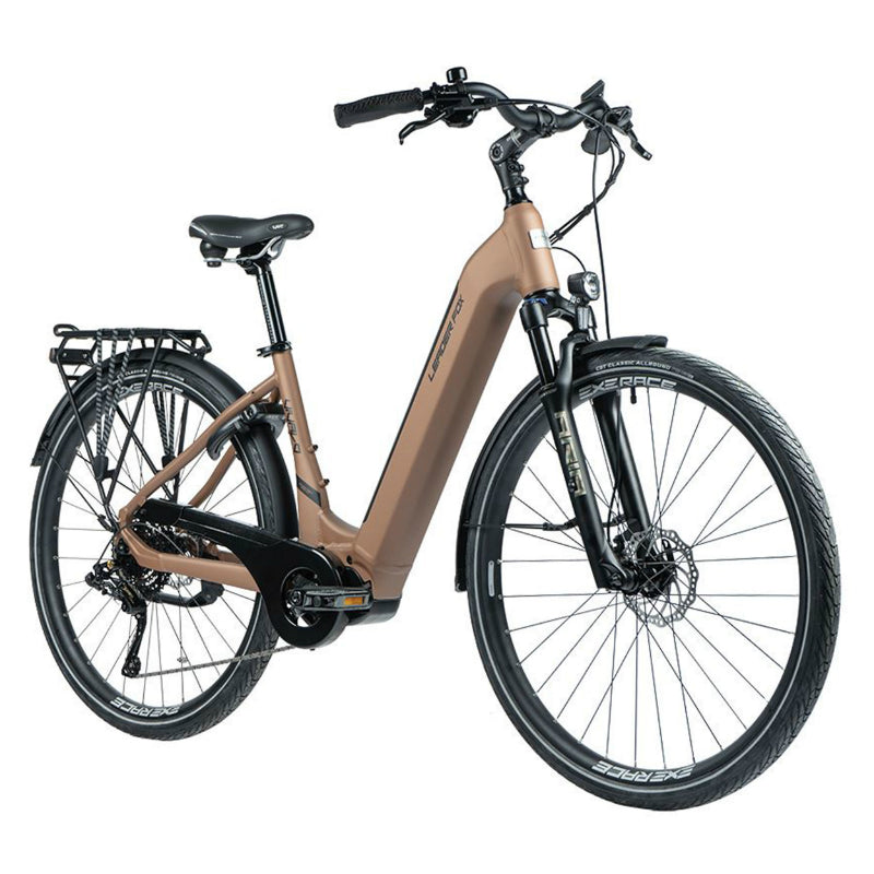 VELO ELECTRIQUE-VAE CITY 28 LEADER FOX VIVALO 2023 MIXTE CUIVRE 9V MOTEUR CENTRAL BAFANG M420 36V 80Nm BATTERIE 15Ah (16,5'' - H43cm - TAILLE S - POUR ADULTE DE 158cm à 168cm)