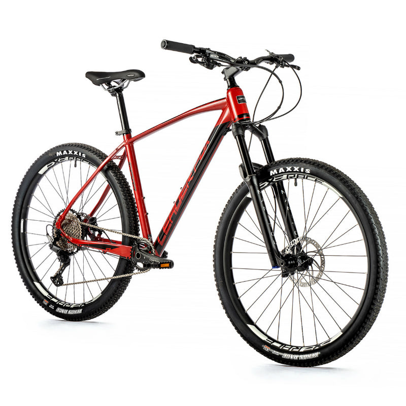 VELO MUSCULAIRE VTT 29 LEADER FOX EMPORIA 2023 ROUGE TIGRE 11V CADRE 18 POUCES (TAILLE ADULTE 170 à 178 cm)