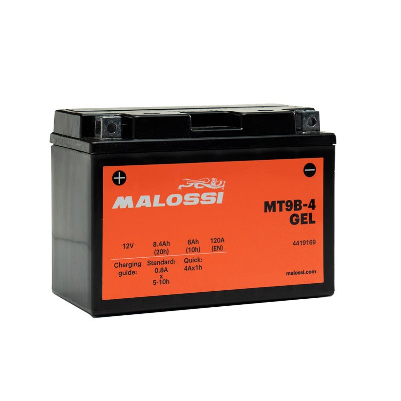 BATTERIE 12V  6 Ah MTX7L-BS MALOSSI GEL SANS ENTRETIEN PRETE A L'EMPLOI (Lg113xL70xH130mm) (EQUIVALENT YTX7L-BS - SLA - GEL)