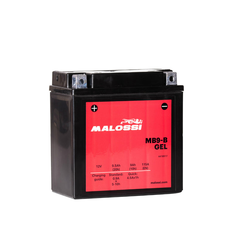 12V 9 Ah MB9-B MALOSSI GEL BATTERY MAINTENANCE-FREE READY TO USE (Lg135xW75xH139mm) (EQUIVALENT YB9-B - GEL)