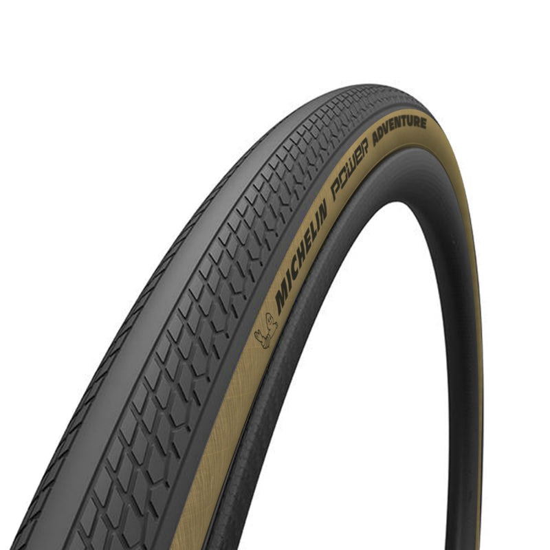 PNEU GRAVEL 700 X 42 MICHELIN POWER ADVENTURE NOIR FLANC BEIGE TUBELESS READY TS (42-622)