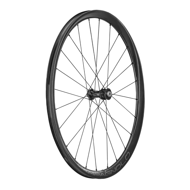 GRINDWIEL DISC 700 CAMPAGNOLO LEVANTE VOOR ZWART CENTERLOCK TUBELESS READY DOORAS 12-100 24 SPOKE VELG 25C