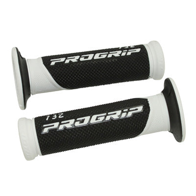 REVETEMENT POIGNEE PROGRIP SCOOTER ON ROAD 732 DOUBLE DENSITE BLANC-NOIR CLOSED END 125mm (PAIRE)