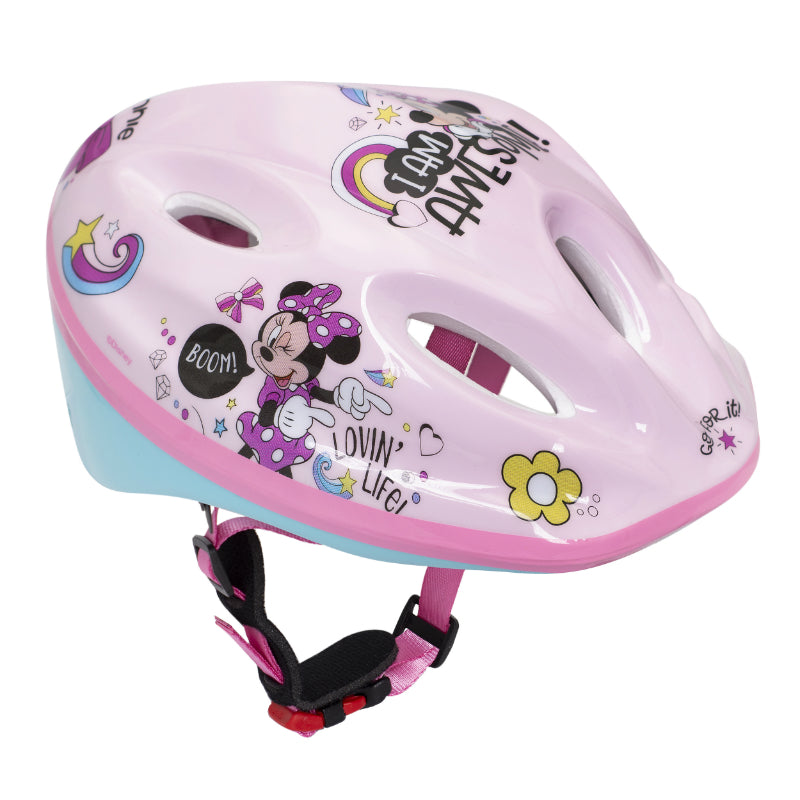 CASQUE VELO ENFANT DISNEY V2 MINNIE ROSE AVEC MOLETTE REGLAGE TAILLE 52-56 (VENDU SUR CARTE)