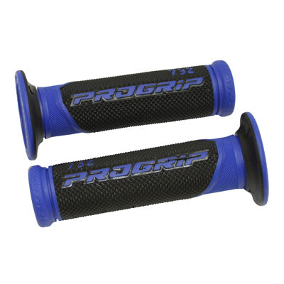 REVETEMENT POIGNEE PROGRIP SCOOTER ON ROAD 732 DOUBLE DENSITE BLEU-NOIR CLOSED END 125mm (PAIRE)