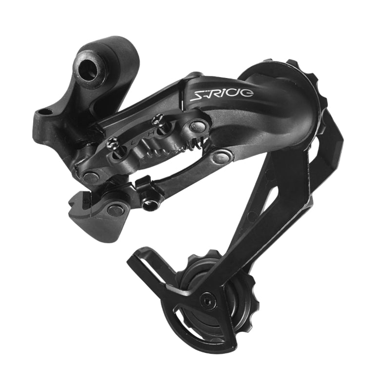 SRIDE M320 12V MTB ACHTERDERAILLEUR LANGE ZWARTE BEHUIZING (VOOR CASSETTE 46 EN 50DTS)